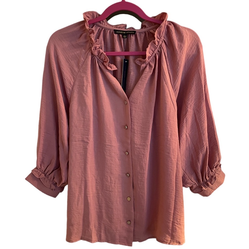 Adrienne Vittadini Mauve Pink Blouse